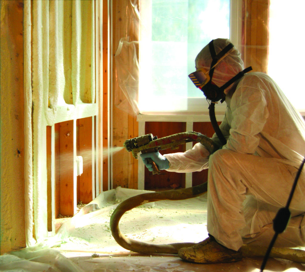 BASF spray foam insulation installation