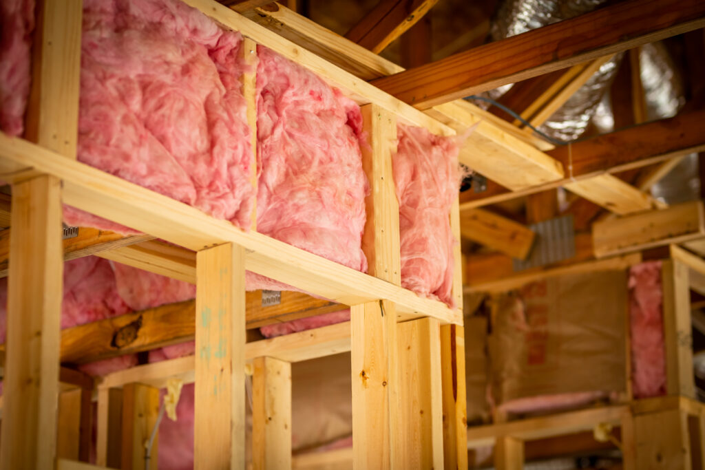 New construction fiberglass insulation